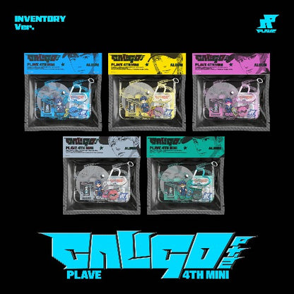 PLAVE Caligo Pt2 inventory version contents including mini CD charm badge and photocards