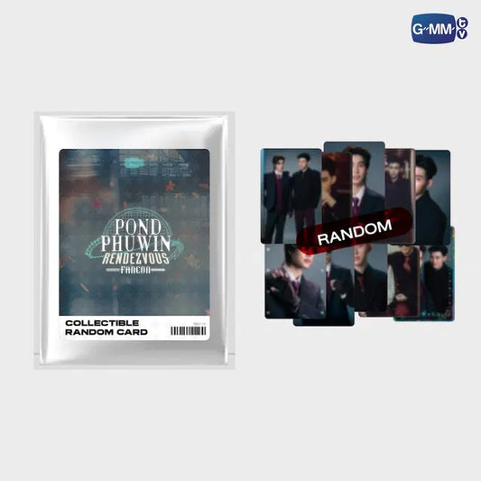 POND PHUWIN RENDEZVOUS FANCON collectible random card pack front design official GMMTV merchandise photocard collection