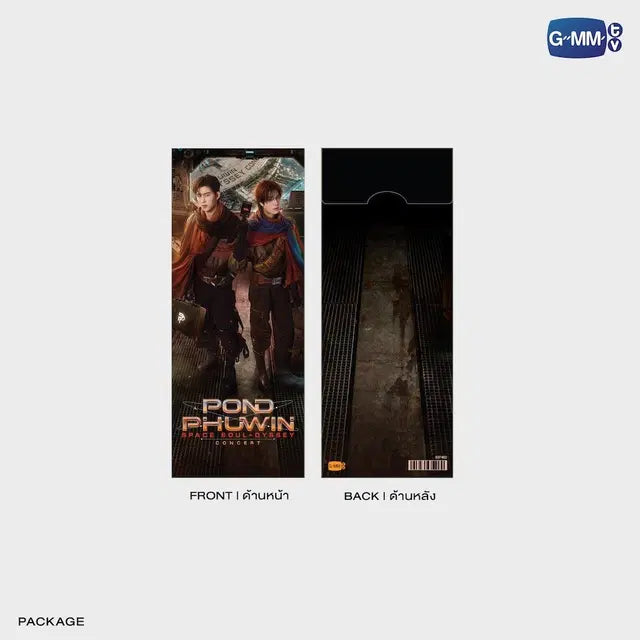 PondPhuwin Space Soul-dyssey Concert Transparent Photo Set packaging front and back official GMMTV collectible merchandise