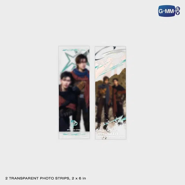 PondPhuwin Space Soul-dyssey Concert transparent photo strips set of 2 official GMMTV collectible merchandise featuring Pond and Phuwin