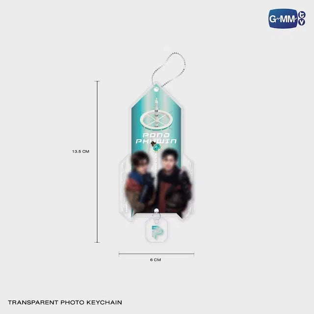 PondPhuwin Space Soul-dyssey Concert transparent photo keychain official GMMTV collectible accessory featuring Pond and Phuwin