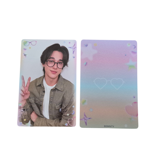 Gawin BOYS ALL EYES HERE collectible photocard front and back official GMMTV JossGawin merchandise.