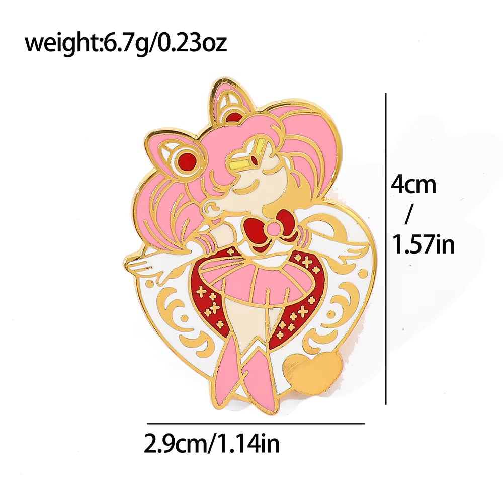 Sailor Chibi Moon–inspired enamel pin.