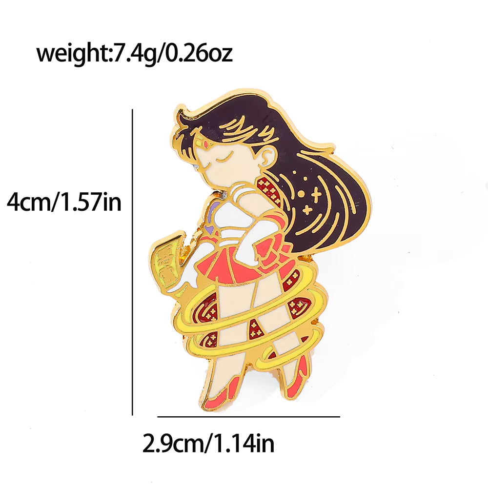 Sailor Mars–inspired enamel pin.