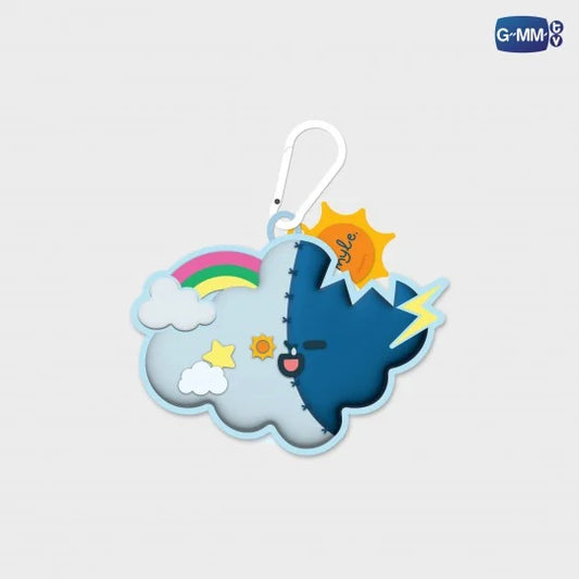 SMYLE silicone mini pouch front view cute character pouch