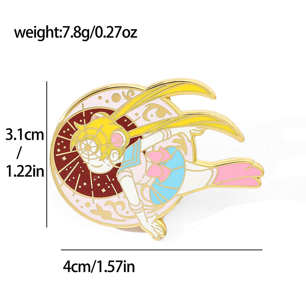 Sailor Moon–inspired enamel pin.