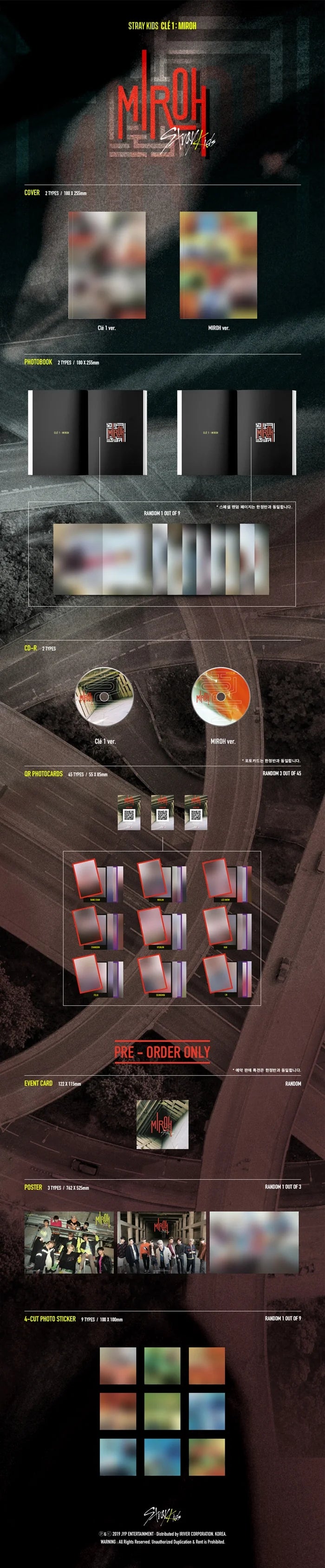 Contents of the Standard version, including photobook with special page, CD-R, and QR photocards.