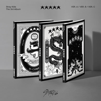 Front cover of Stray Kids - ★★★★★ (5-STAR). All 3 cover versions (A-C)