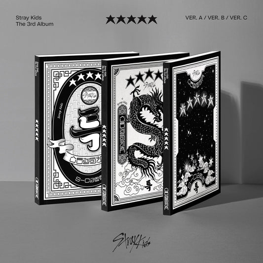 Front cover of Stray Kids - ★★★★★ (5-STAR). All 3 cover versions (A-C)