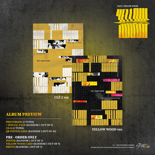 Stray Kids Cle 2 Yellow Wood album cover preview normal version