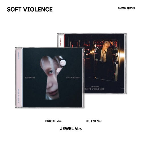 TAEMIN PHASE I Soft Violence JEWEL Ver SILENT Ver and BRUTAL Ver album cover preview official Kpop album collection