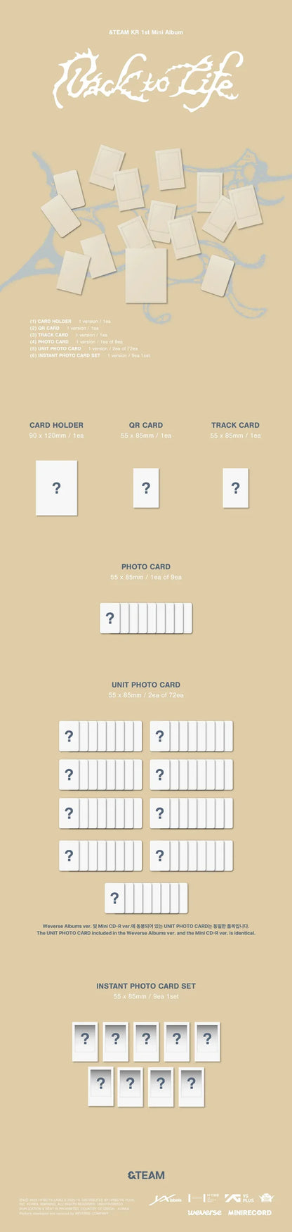 [Pre Order] &TEAM KR 1st Mini Album [Back to Life] Weverse Albums ver.