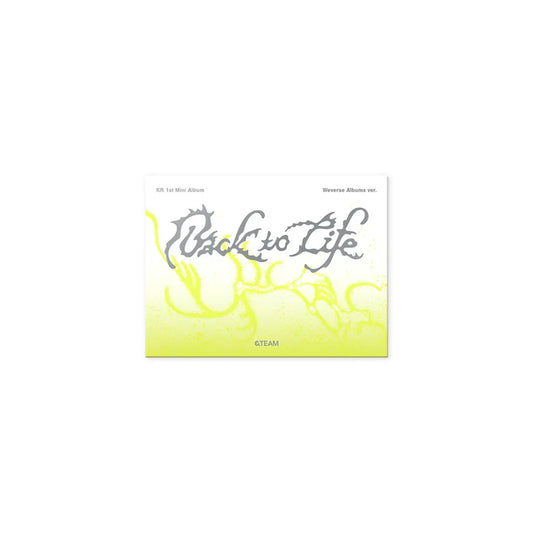 Cover of &TEAM KR 1st Mini Album [Back to Life] Weverse Albums version featuring minimalist album packaging design.