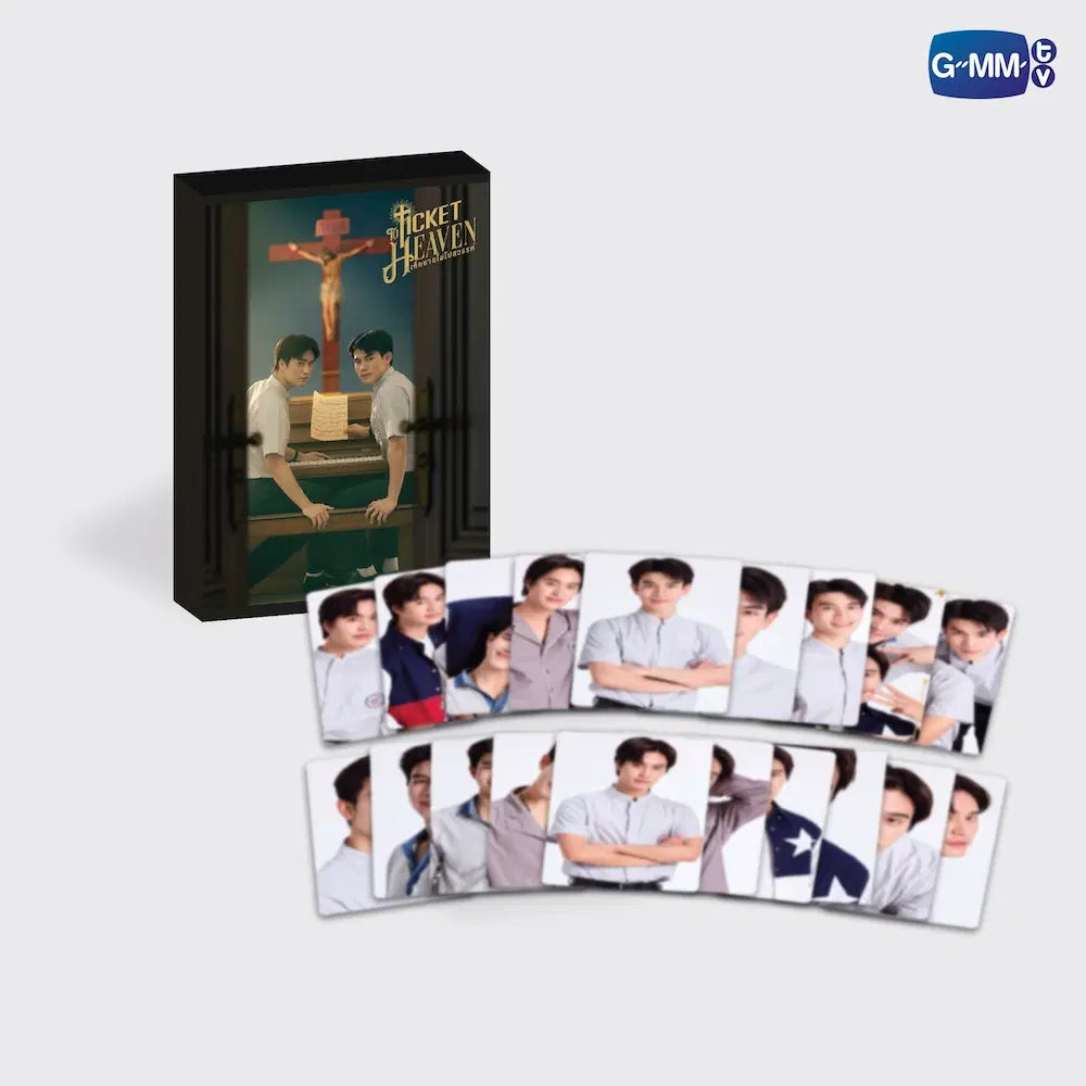Ticket To Heaven collectible card set Gemini Fourth official GMMTV photocard set front packaging with contents preview Idol Fusion