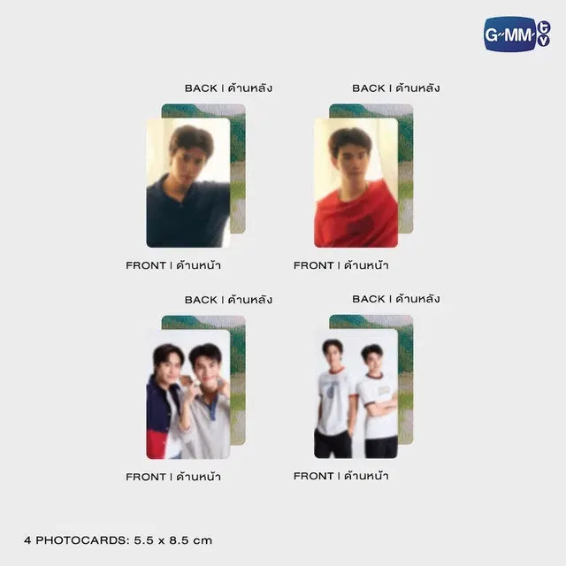 TICKET TO HEAVEN Novel Second Edition English Version photocard set preview featuring 4 collectible photocards official GMMTV merchandise