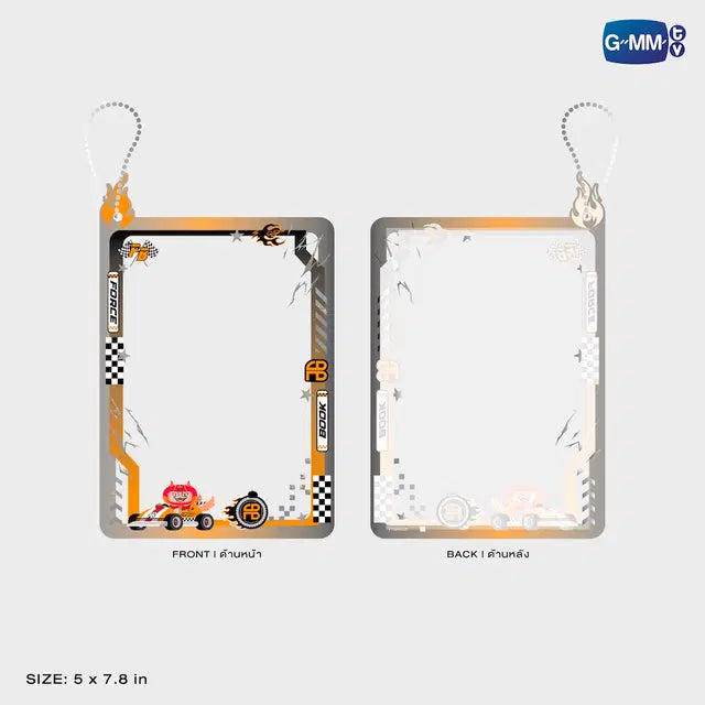 Tomafox postcard holder front and back view with size details official GMMTV collectible accessory