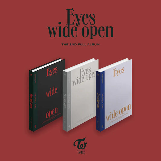 TWICE Eyes Wide Open album covers three versions - Story, Style and Retro.