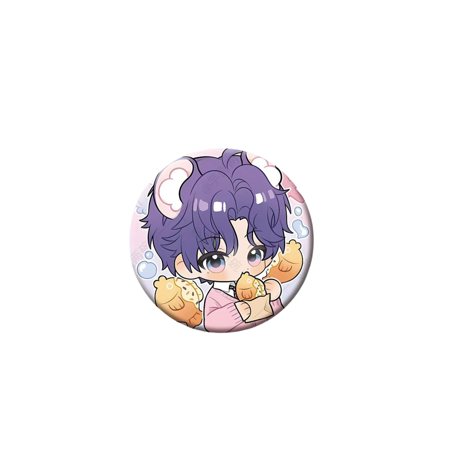 Rafayel Love and Deepspace inspired character badge glossy alloy pin fan collectible Rafayel artwork design preview