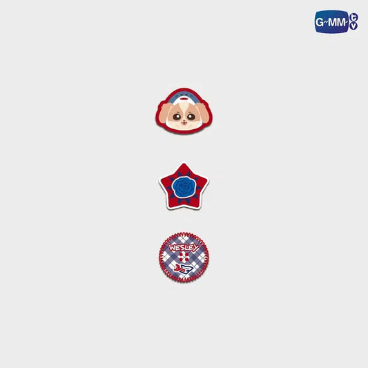Wesley button cover set official GMMTV merchandise decorative acrylic shirt button accessories collectible character set