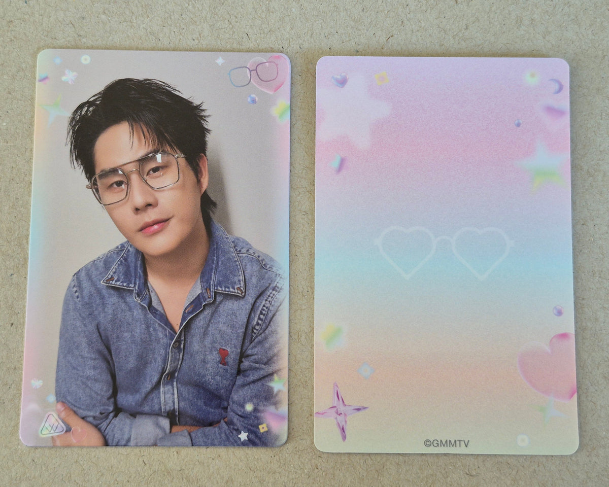Tham BOYS ALL EYES HERE collectible photocard front and back official GMMTV ThamMac merchandise