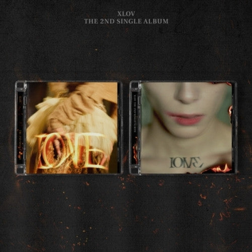 XLOV 2nd Single [I ONE] front covers of both versions (I Ver. and 1(ONE) Ver.), official K-pop single with random photocards.
