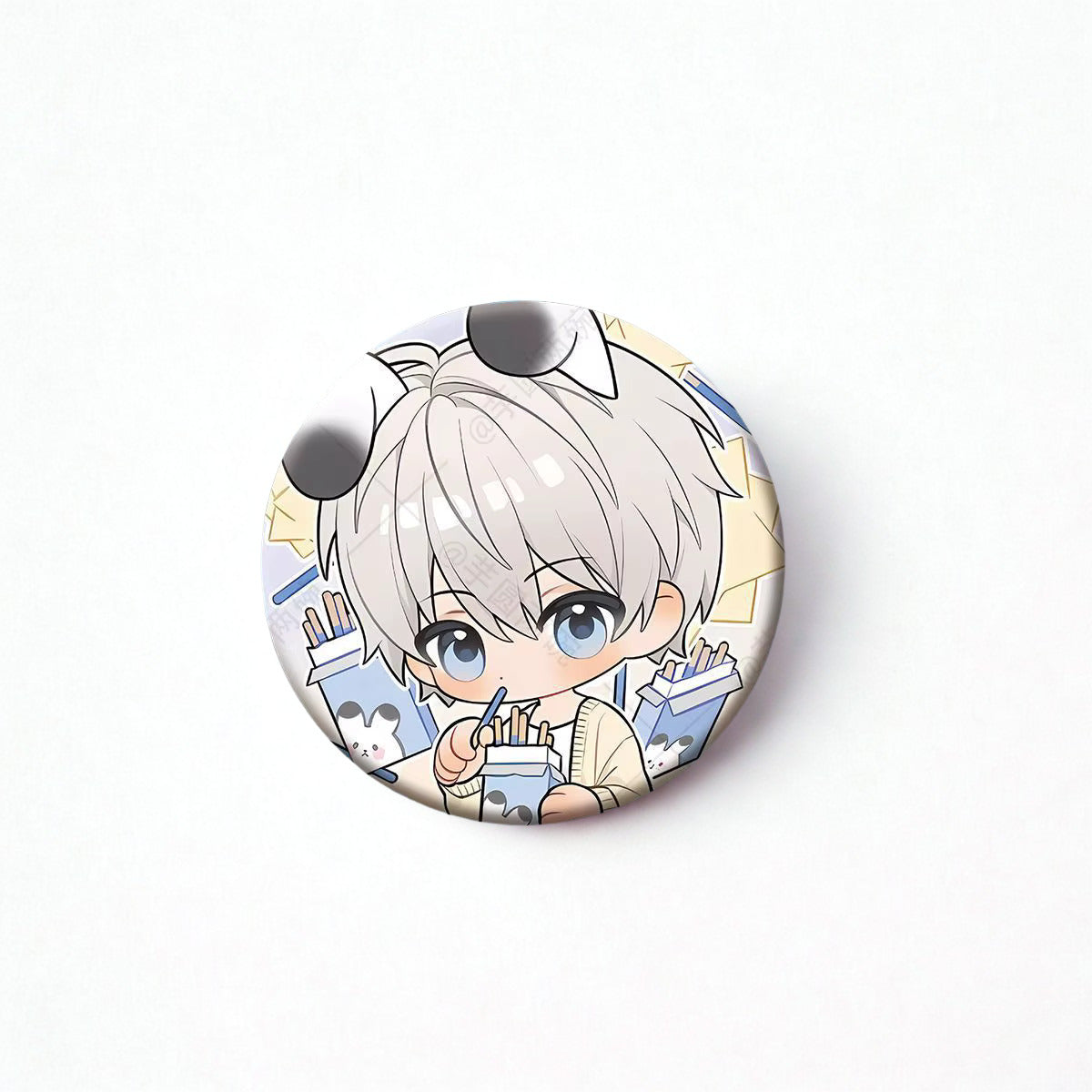 Xavier Love and Deepspace inspired character badge glossy alloy pin fan collectible Xavier artwork design preview