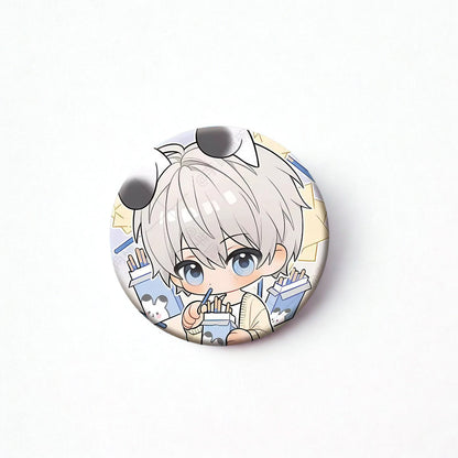 Xavier Love and Deepspace inspired character badge glossy alloy pin fan collectible Xavier artwork design preview