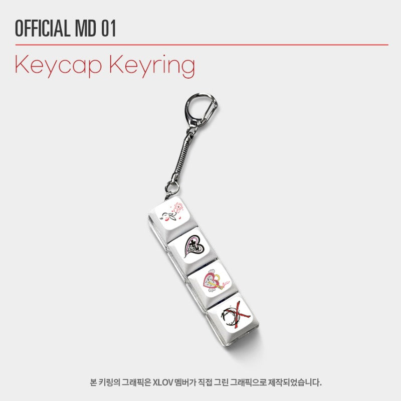 XLOV 2ND FAN FANMEETING [CLOXE 2U] Official MD Keycap Keyring – alternate view showing keyring design and details.