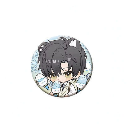 Zayne Love and Deepspace inspired character badge glossy alloy pin fan collectible Zayne artwork design preview