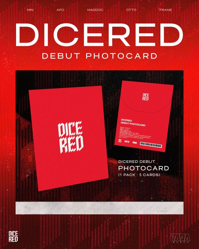 DICERED Debut Photocard pack official T Pop merchandise collectible photocard release by DICE