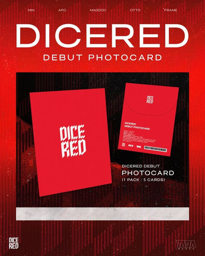 DICERED Debut Photocard pack official T Pop merchandise collectible photocard release by DICE