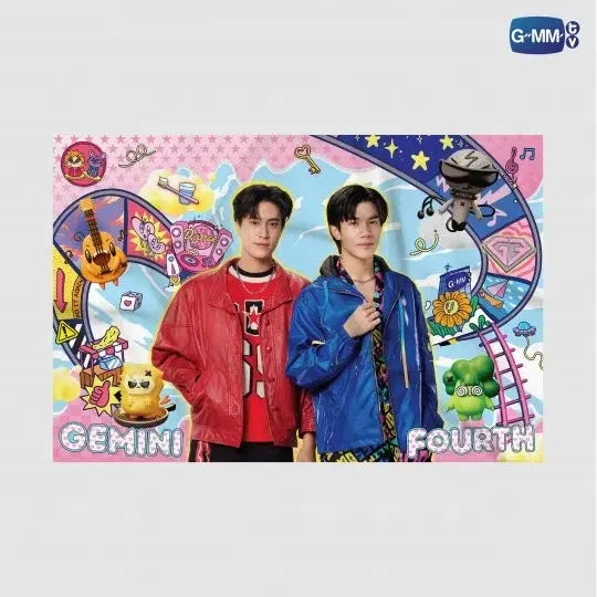 GEMINIFOURTH Blanket GEMINI FOURTH MY TURN CONCERT official GMMTV merchandise featuring exclusive Gemini and Fourth concert-themed artwork