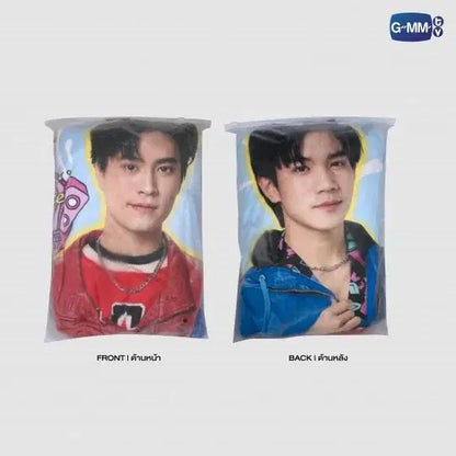 GEMINIFOURTH Blanket packaging front and back featuring individual Gemini and Fourth images official MY TURN CONCERT GMMTV merchandise