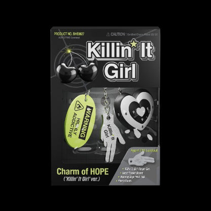 j-hope [Charm of HOPE] 'Killin' It Girl' Version front of package box, official K-pop collectible featuring themed design and fan merchandise.