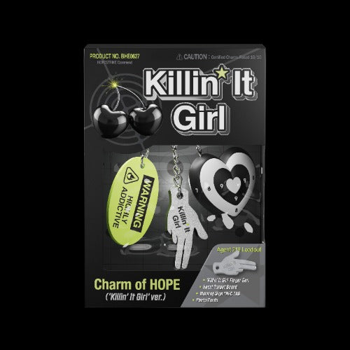 j-hope [Charm of HOPE] 'Killin' It Girl' Version front of package box, official K-pop collectible featuring themed design and fan merchandise.