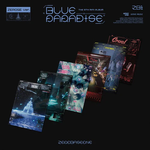 ZEROBASEONE 5th Mini Album [BLUE PARADISE] ZEROSE Version front covers of all versions, official K-pop album with random photocards and merchandise.