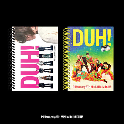 P1Harmony 8th Mini Album [DUH!] (D Version and U Version) front covers, official K-pop album with random photocard.
