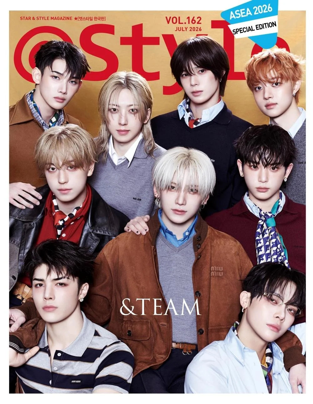 @Style Korea July 2026 magazine &TEAM C Type cover official Kpop Jpop magazine featuring ASEA2026 fashion concept Idol Fusion