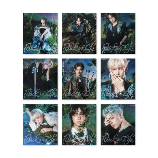 All 9 member version covers of &TEAM’s Back to Life – ROAR ver., each featuring a unique member design and concept styling.